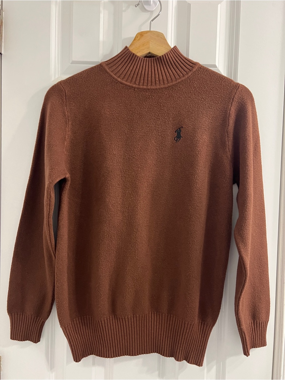 Boys Ralph Lauren Brown Mock Neck Sweater- boys size 10/12